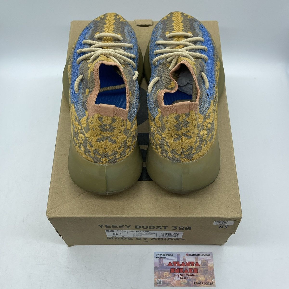 Adidas Yeezy boost 380 blue oat non reflective Size US 8.5 / EU 41-42 - 5 Thumbnail