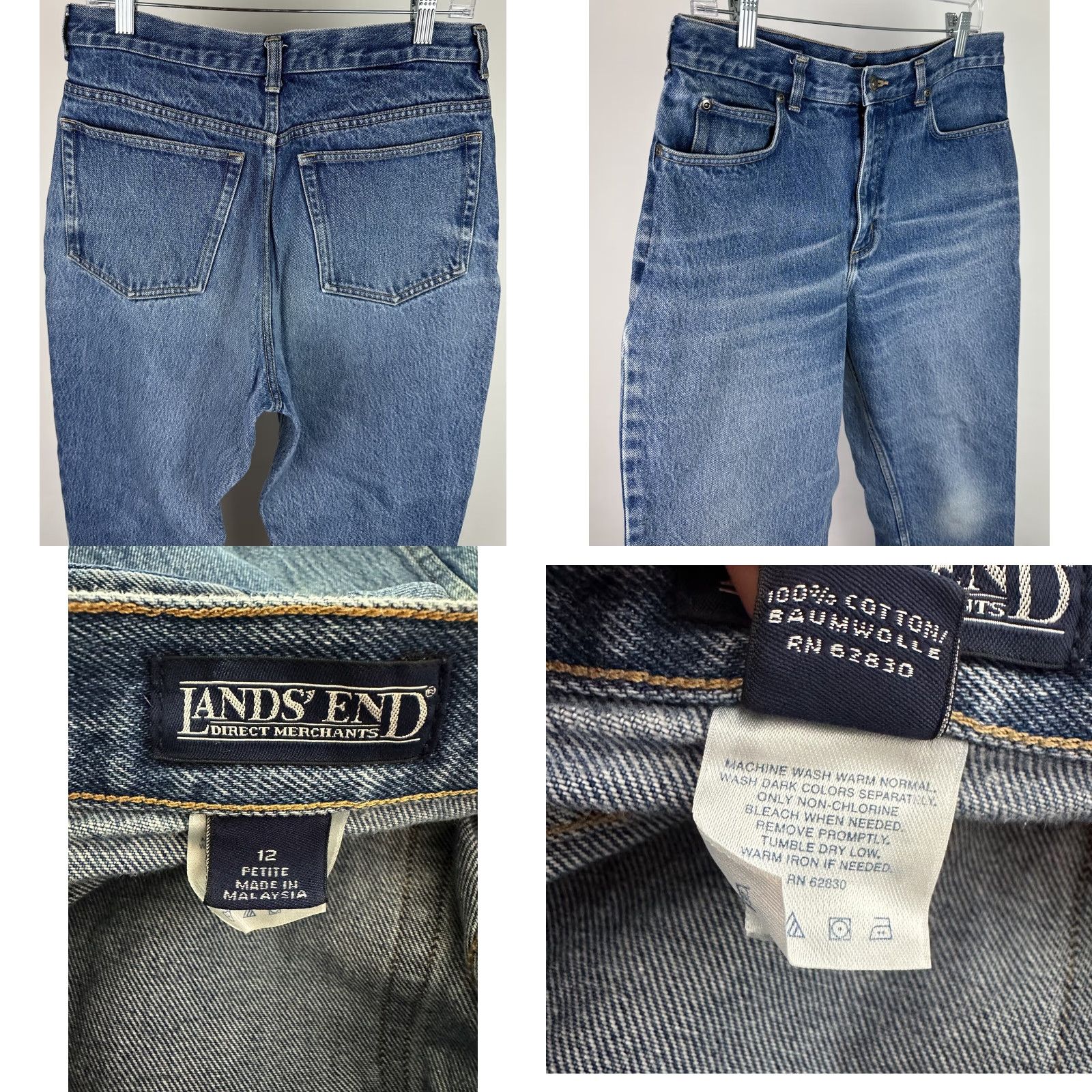 Lands' End VINTAGE Lands' End Jeans Mom 31x28 Blue 90s Grunge High Rise 5-Pocket Womens 80s 31" XS? Size 24" / US 00 / IT 34 - 8 Thumbnail