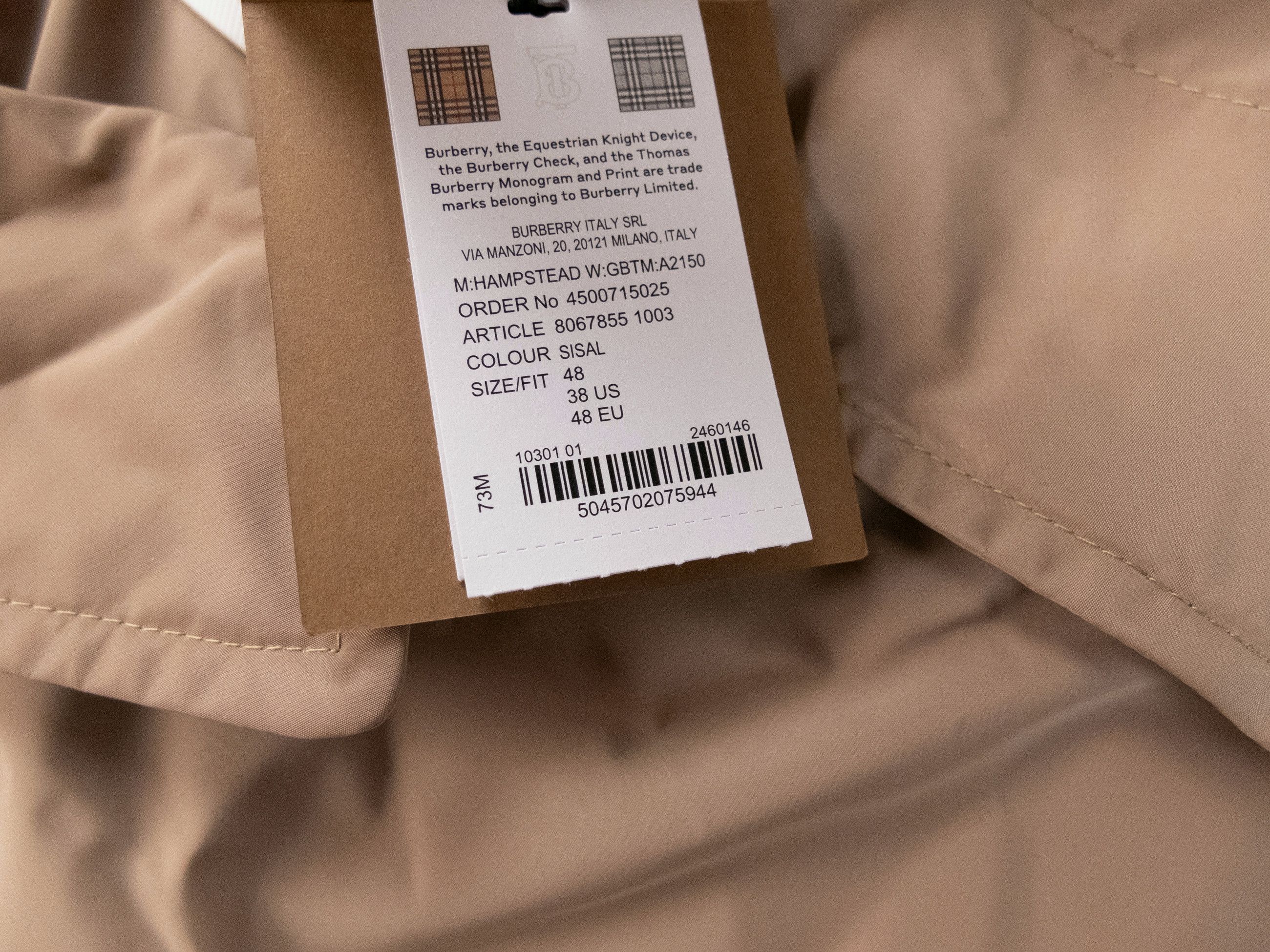 Burberry BURBERRY Hampstead beige shape memory taffeta car coat Size US M / EU 48-50 / 2 - 4 Thumbnail