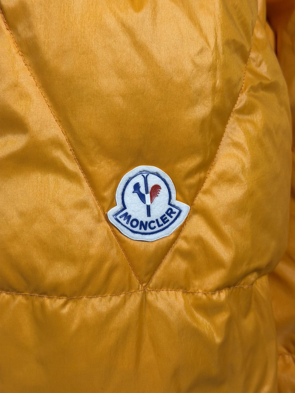 Moncler Vintage Moncler Down Jacket Orange Hooded Made in Italy 1981 Size US XL / EU 56 / 4 - 16 Thumbnail