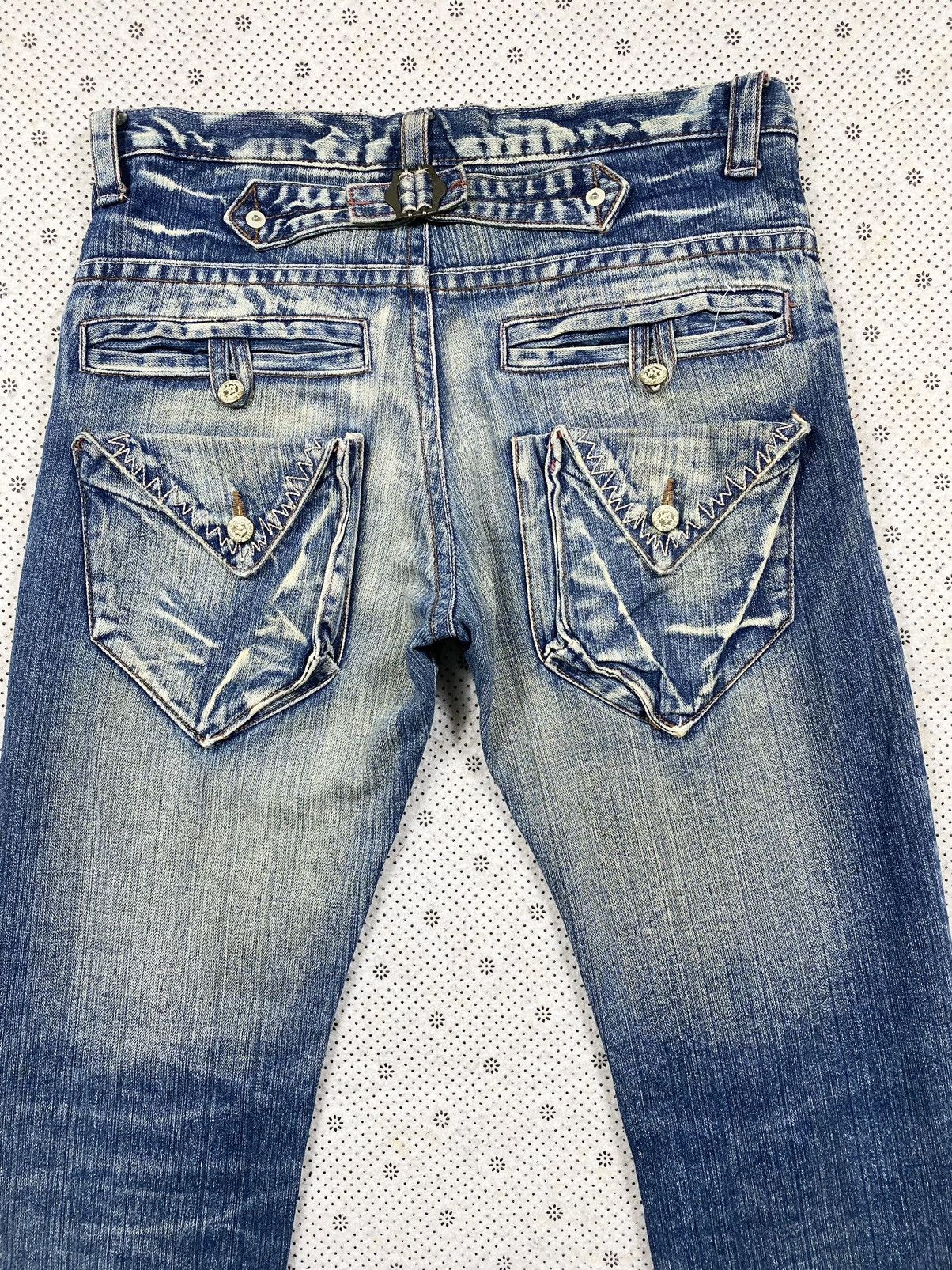 image of Extremely Patina Look Distressed Denim By B.s Raw Denim in Blue, Men's (Size 34)