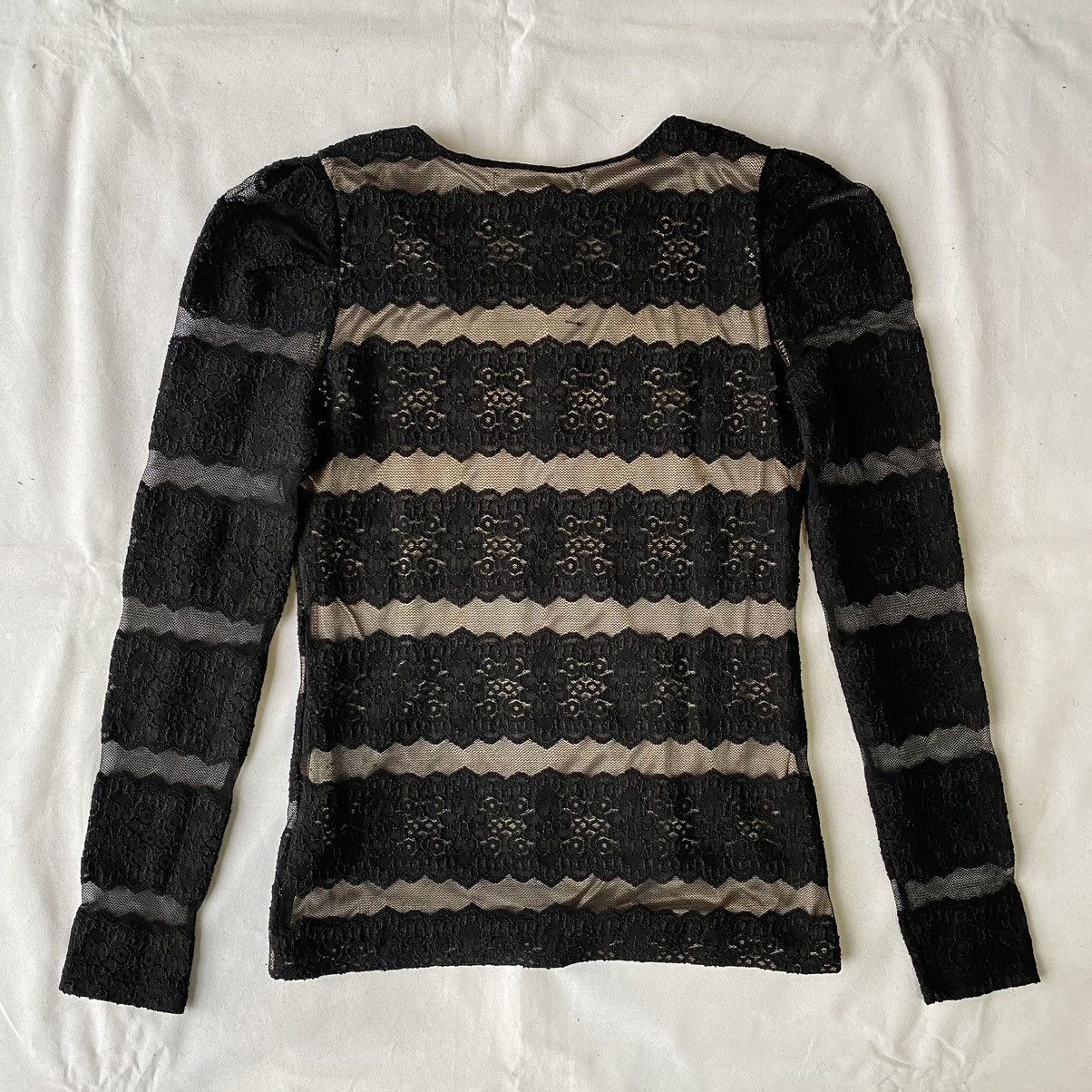 Japanese Brand × Vintage Vintage Y2K Brocade Mesh Top JPG Style Size M / US 6-8 / IT 42-44 - 10 Thumbnail