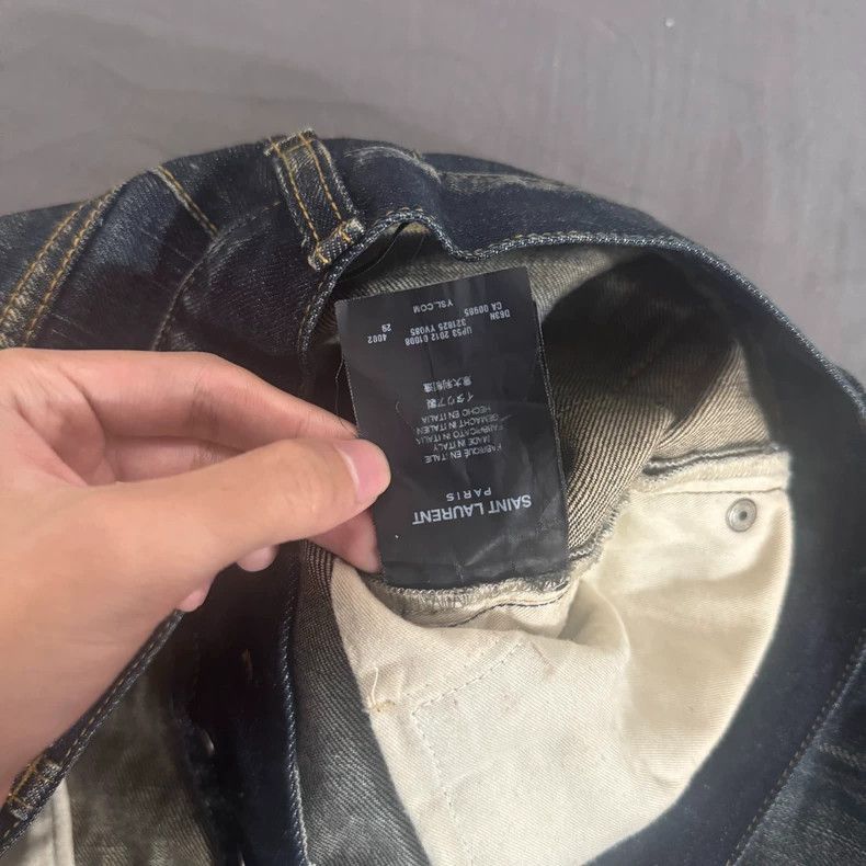 Saint Laurent Paris YSL SLP Vintage Washed Denim Jeans Size US 29 - 5 Thumbnail