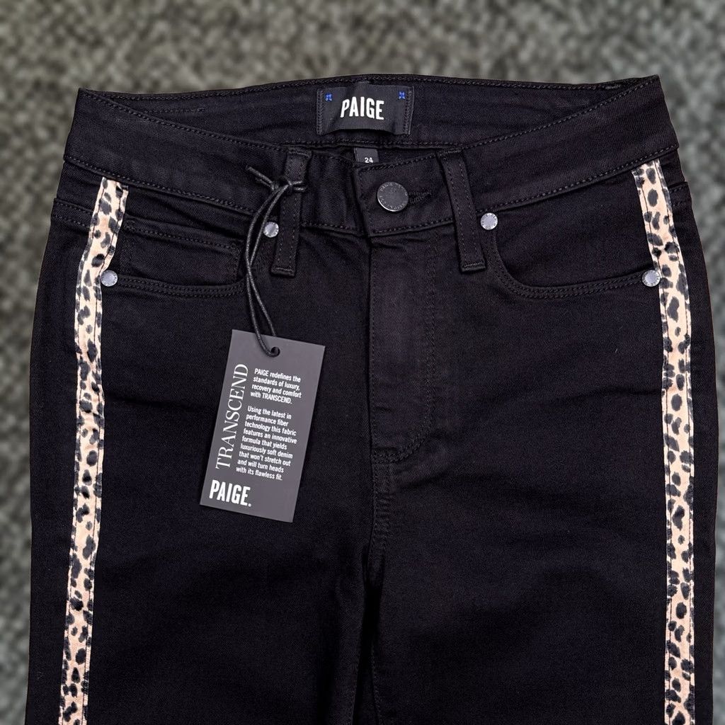 Paige Paige Hoxton Jeans Womens 25 Black High Rise Skinny Flawless Fit New Size 42" / US 20 - 1 Thumbnail