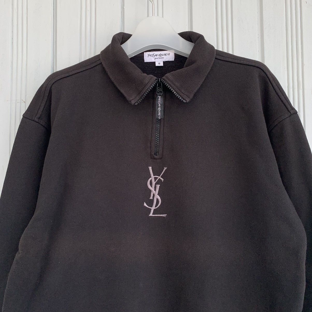 Yves Saint Laurent Vintage YSL Yves Saint Laurent Quarter Zip Zipper Sweatshirt Size US S / EU 44-46 / 1 - 2 Thumbnail