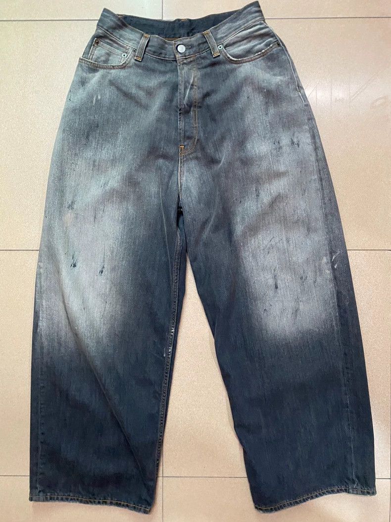 Acne Studios Acne Studios Distressed graffiti and splashed ink black je Size US 28 / EU 44 - 1 Thumbnail
