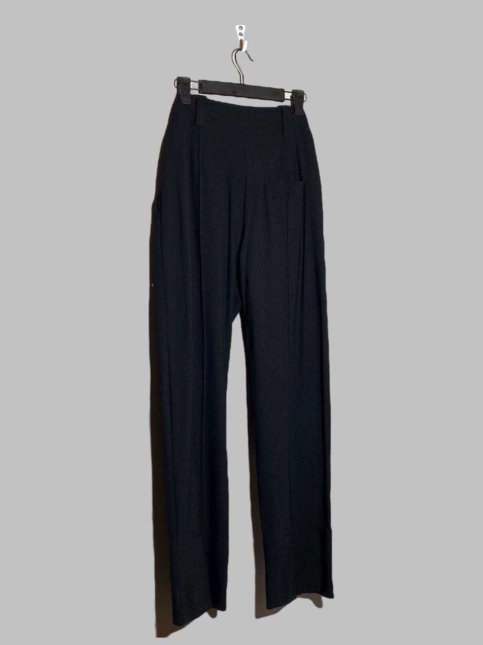 Annette Gortz Annette Gortz Black Straight Pleated Pants Size 26" / US 2 / IT 38 - 2 Thumbnail