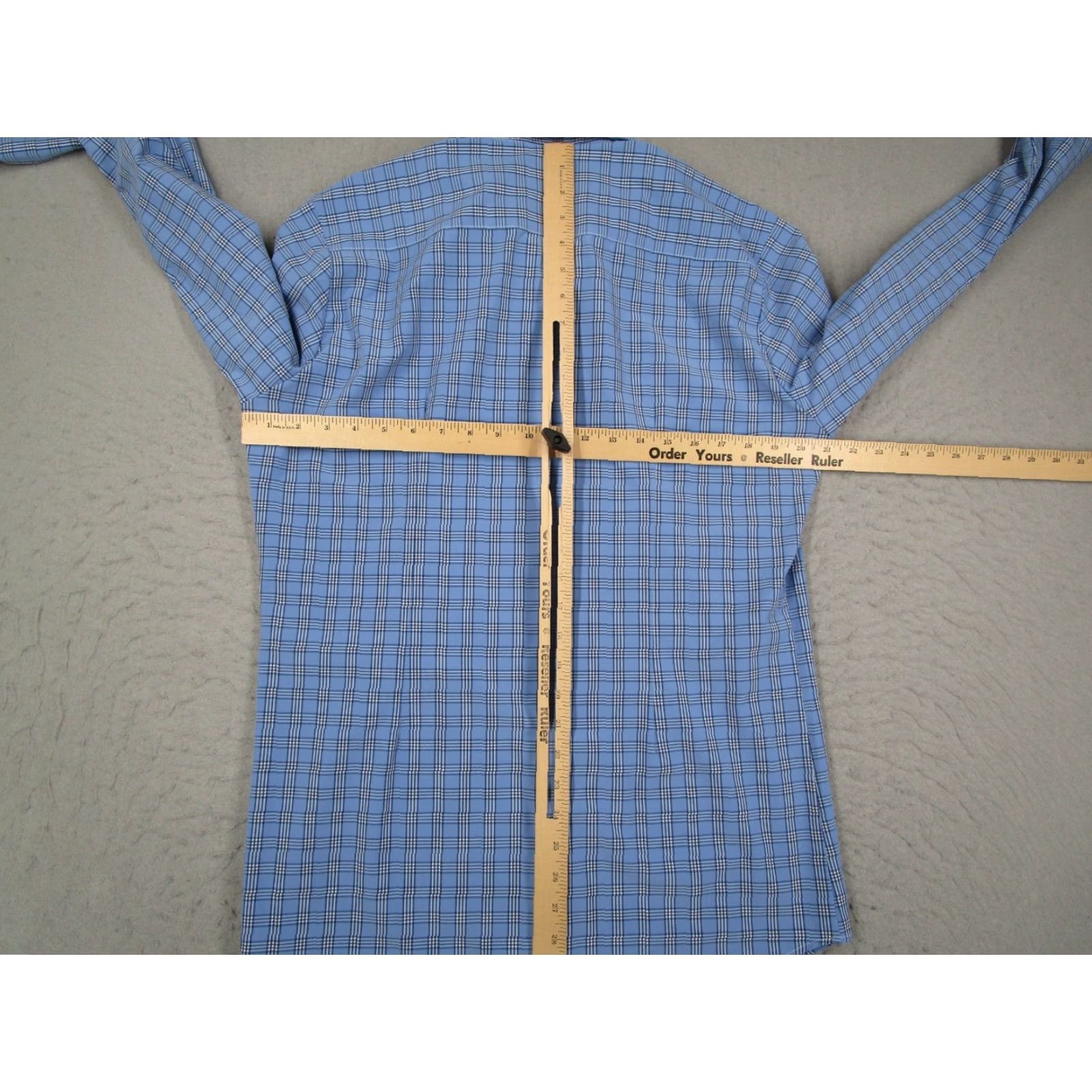 Mizzen+Main Mizzen+Main Shirt Men Medium Blue Leeward Trim Fit Plaid Button Down USA Made Size US M / EU 48-50 / 2 - 5 Thumbnail
