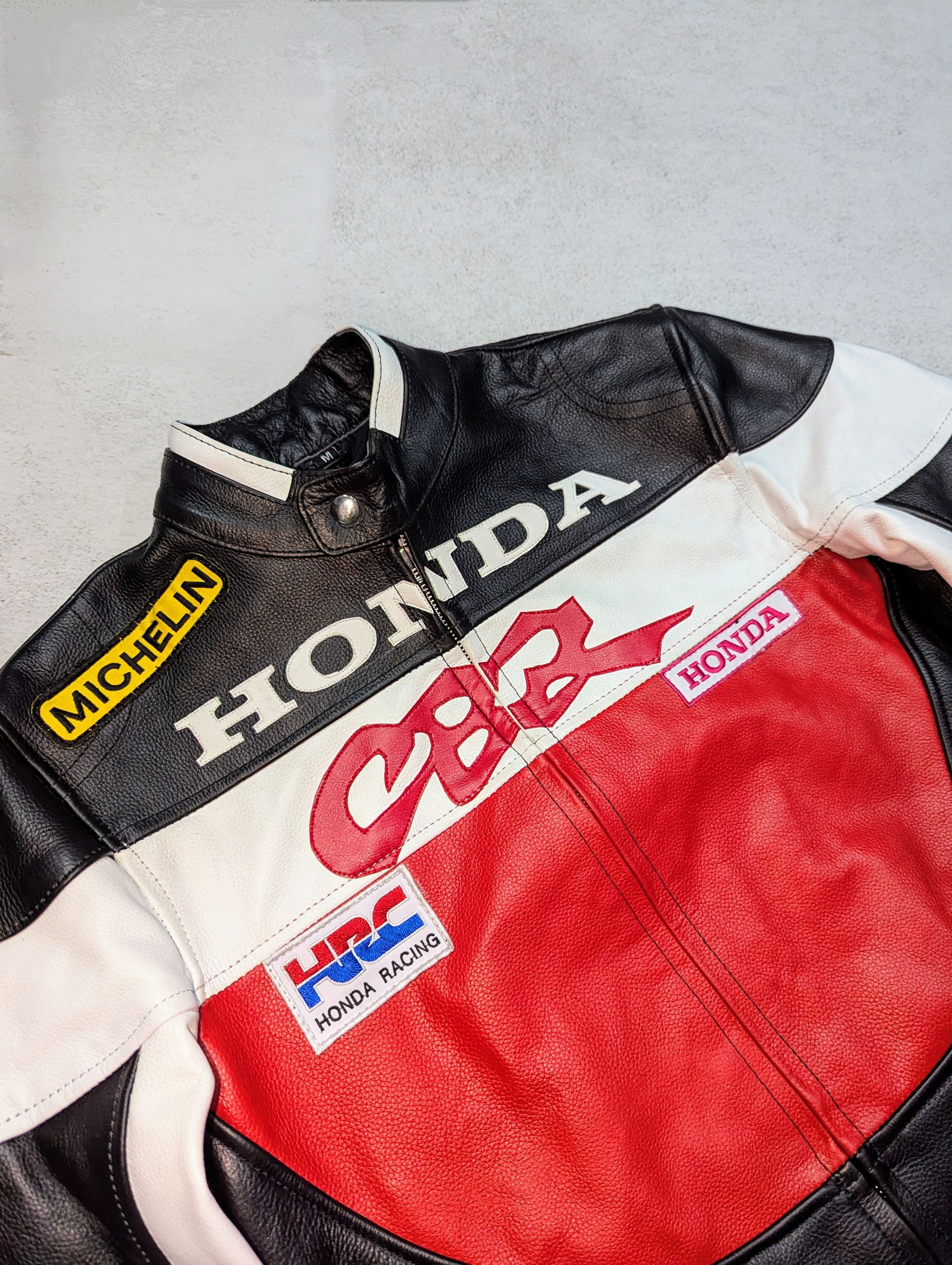 Honda HONDA CBR LEATHER Moto RACING JACKET VINTAGE Size US M / EU 48-50 / 2 - 6 Thumbnail