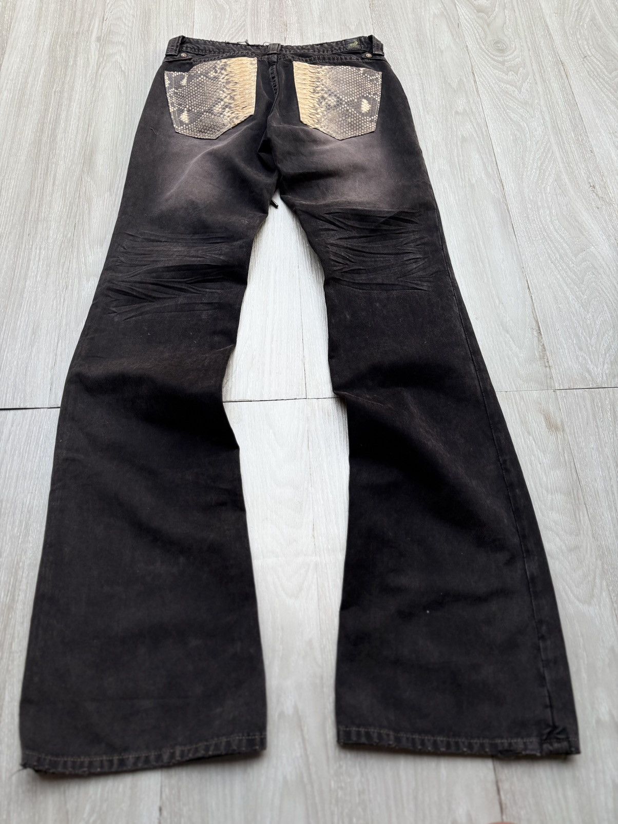 Japanese Brand KASIL phyton lace up flare pants Size US 26 / EU 42 - 4 Thumbnail