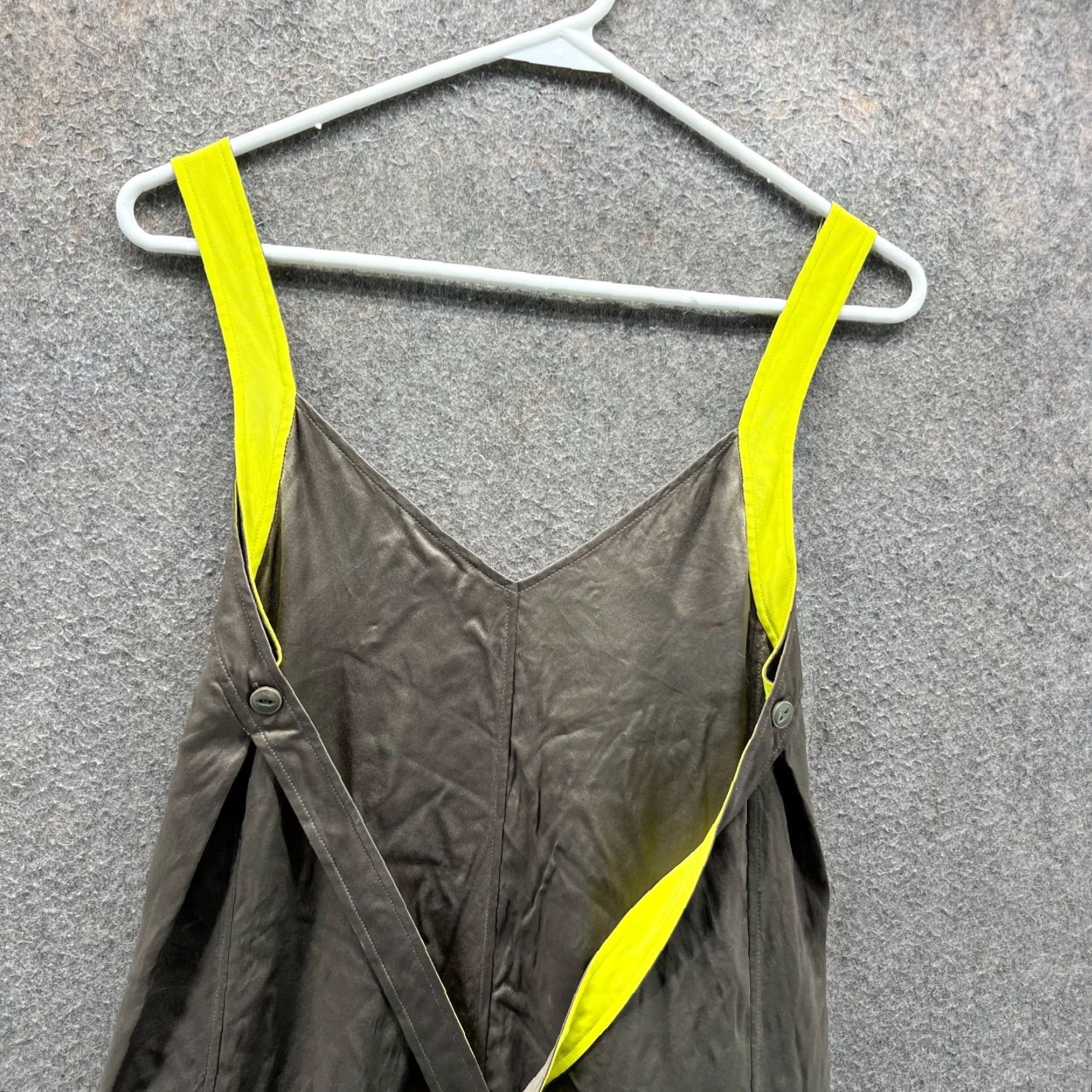 Rag & Bone Rag & Bone Dress Women XS Brown Silk A-Line Midi Sleeveless V-Neck Strap Casual 90s? (Not Vintage) Size XS / US 0-2 / IT 36-38 - 4 Thumbnail