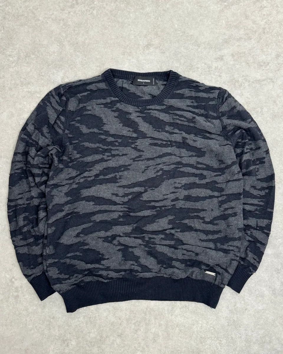 Dsquared2 SS2015 Dsquared2 Camo Irregular Black & Grey Sweater Size US S / EU 44-46 / 1 - 1 Thumbnail