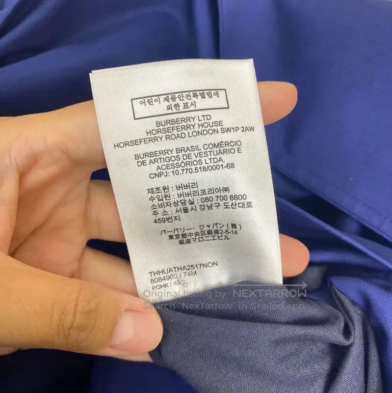 Burberry Burberry Blue Long Trench Coat for Women. Size S / US 4 / IT 40 - 6 Thumbnail