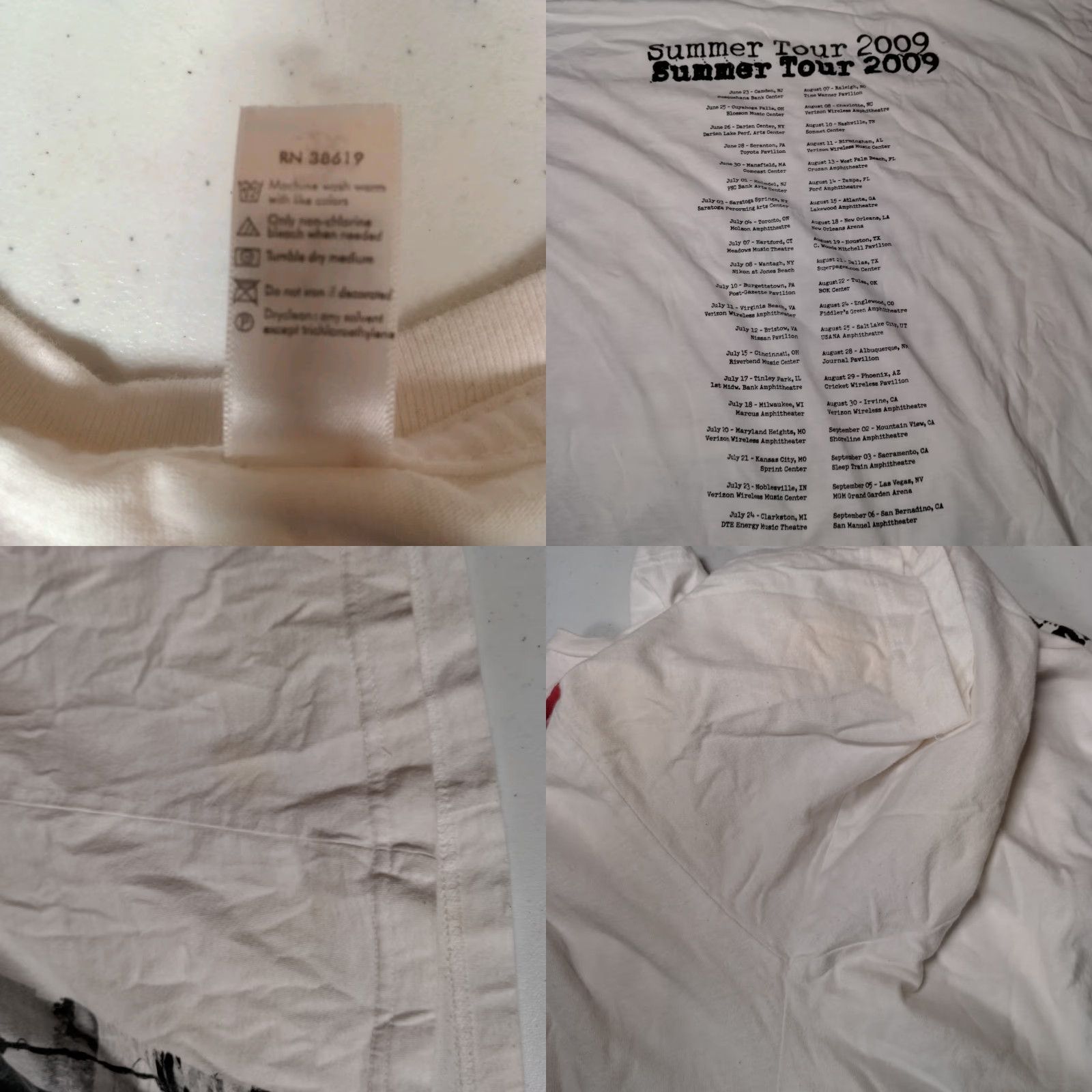 Anvil VINTAGE Cheap Trick Band T-Shirt 2X Men Cotton Short Sleeve Crew Neck Summer Tour 2009 Graphic White Size US XXL / EU 58 / 5 - 8 Thumbnail