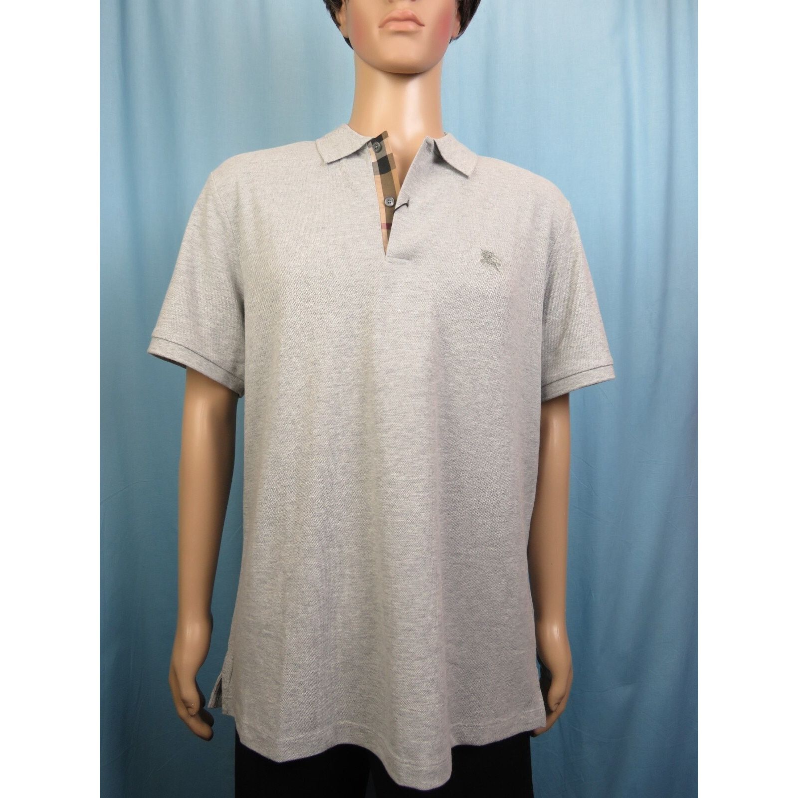 Burberry BURBERRY OXFORD GRAY COTTON CHECK LOGO SHORT SLEEVE SHIRT S Size US S / EU 44-46 / 1 - 2 Thumbnail