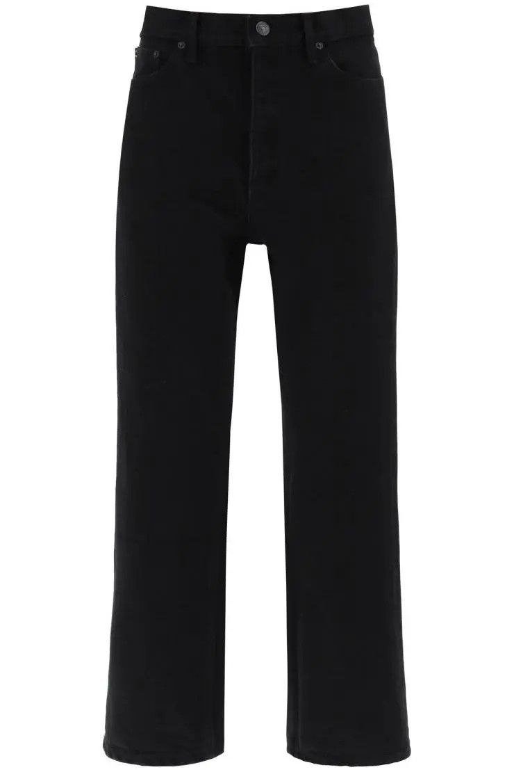 image of Balenciaga O1S22I1N0424 Ankle Cut Loose Jeans In Black, Women's (Size 26)