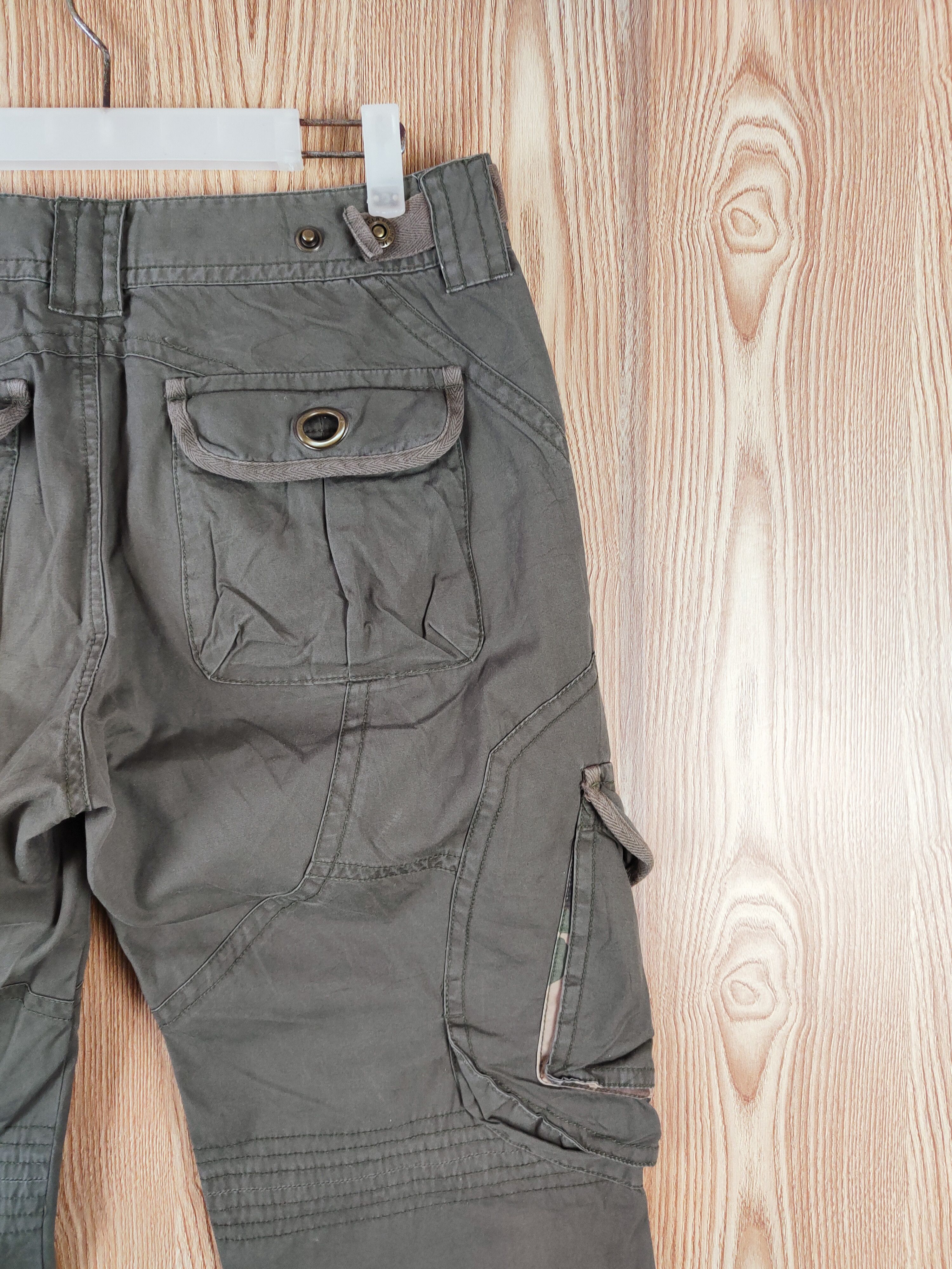 Japanese Brand D Bruins Chinos Green Multipocket Tactical Cargo Pants #W516 Size US 32 / EU 48 - 10 Thumbnail