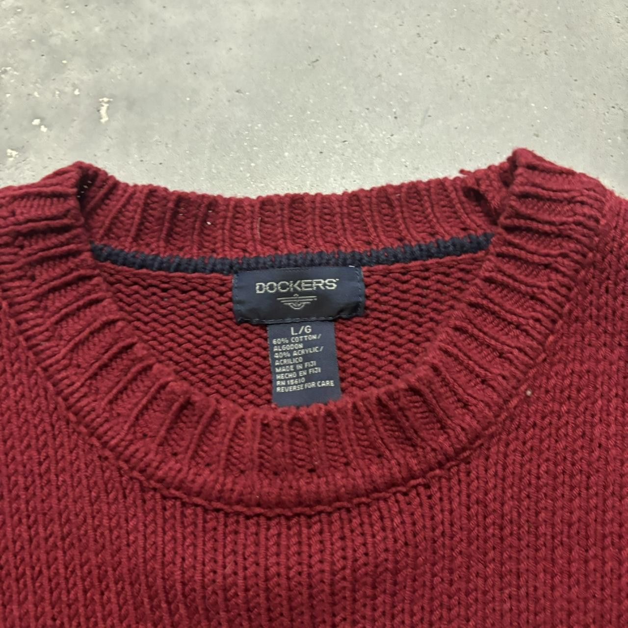 Japanese Brand × Vintage Crazy Vintage Y2K/2000s Grunge Red Striped Streetwear Baggy Skater Essential Sweater! Size US L / EU 52-54 / 3 - 4 Thumbnail