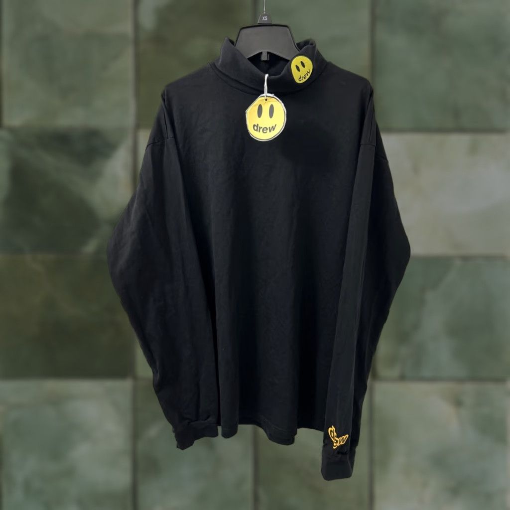 Drew House Drew House Sweatshirt Mens XL Black Turtleneck Pullover Long Sleeve Shirt Size US XL / EU 56 / 4 - 1 Thumbnail