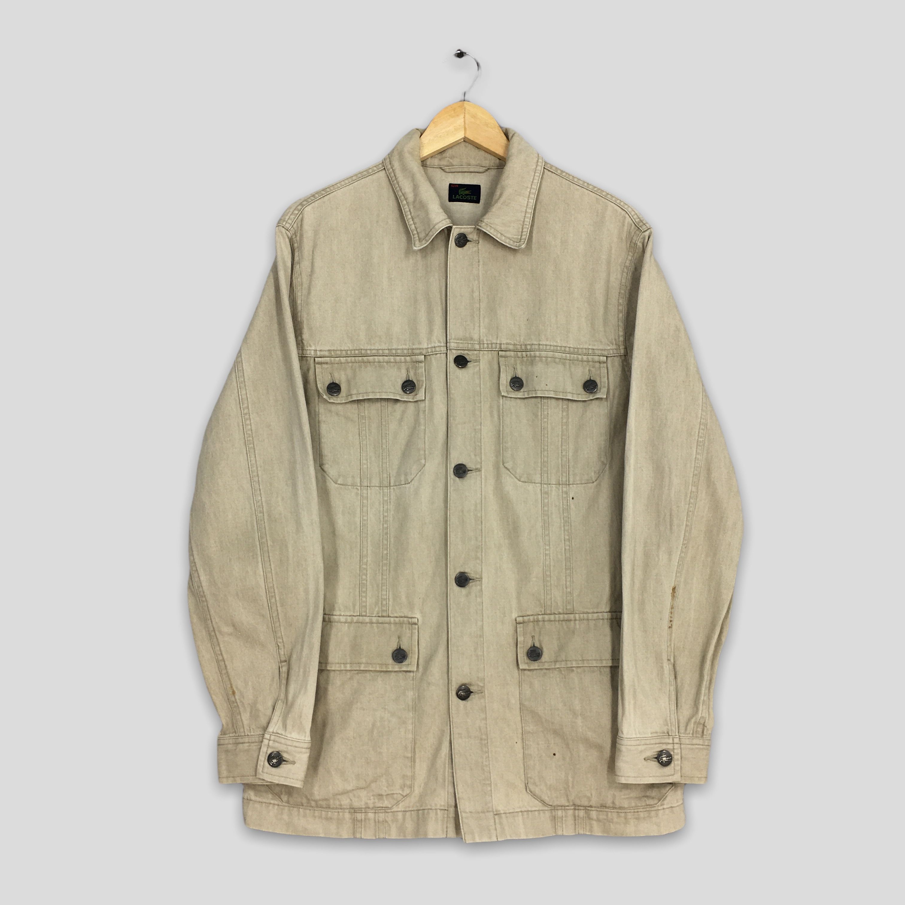 Lacoste Vintage 90's Lacoste Denim Worker Jacket Medium Size US M / EU 48-50 / 2 - 1 Thumbnail