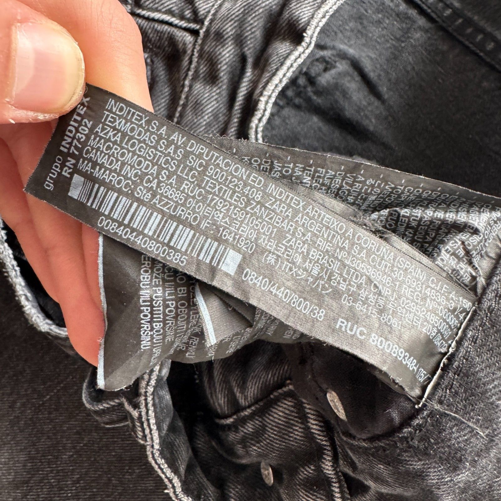 Rhude Rhude Zara X Rhuigi Denim Baggy Jeans Black Y2K Size US 30 / EU 46 - 8 Thumbnail