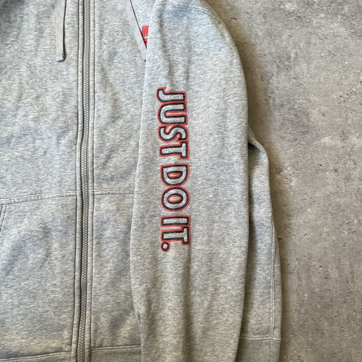 Nike × Vintage Vintage 90s Nike Just Do It Basic Gray ZIP-UP Size US M / EU 48-50 / 2 - 4 Thumbnail