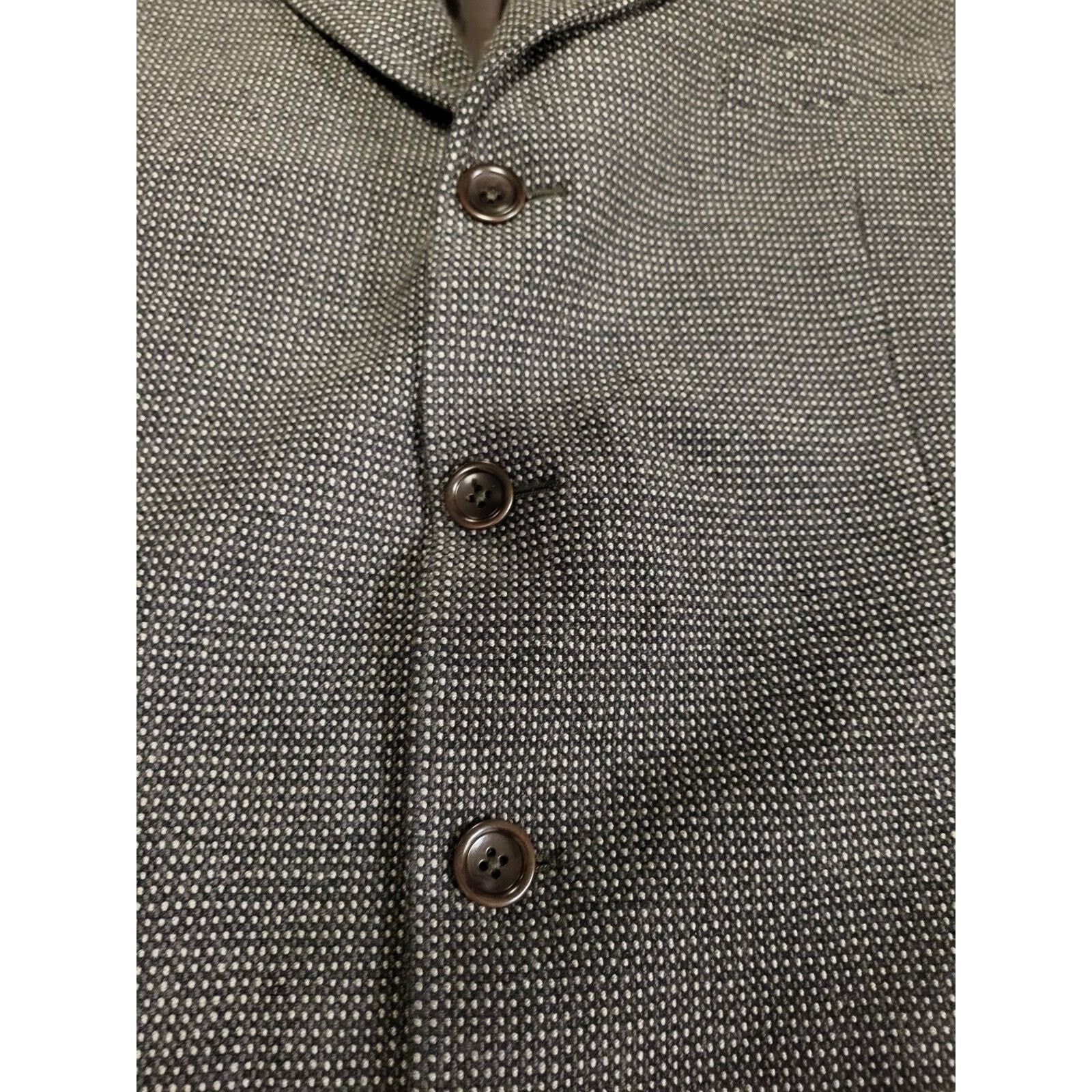 Armani Collezioni Giorgio Armani Collezioni Navy Brown Wool Blazer 54 Size 54R - 4 Thumbnail