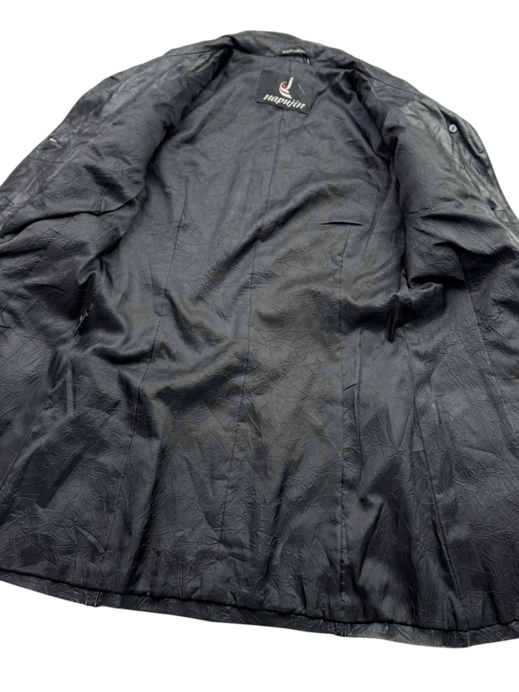 Japanese Brand Vintage Leather Jacket With Belted W155(V9) Size S / US 4 / IT 40 - 5 Thumbnail