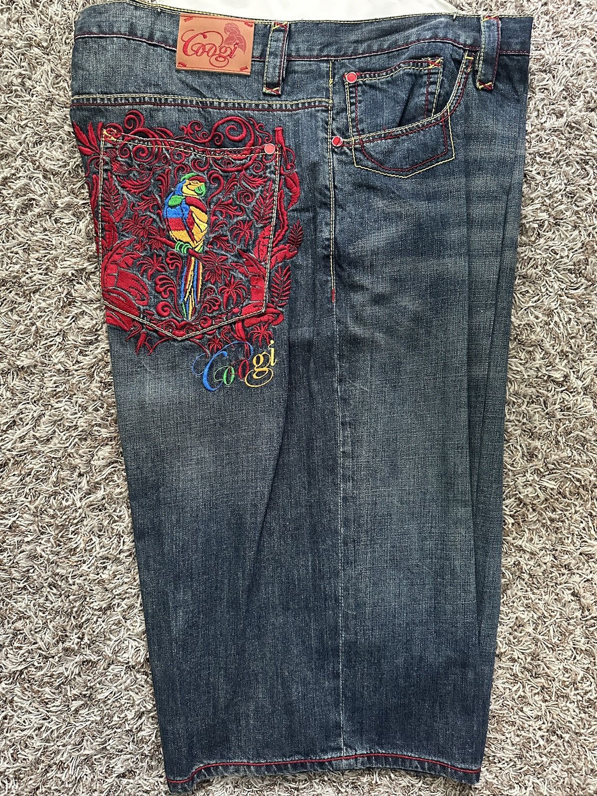 Coogi COOGI denim jean shorts + embroidered parrot Size US 36 / EU 52 - 2 Thumbnail