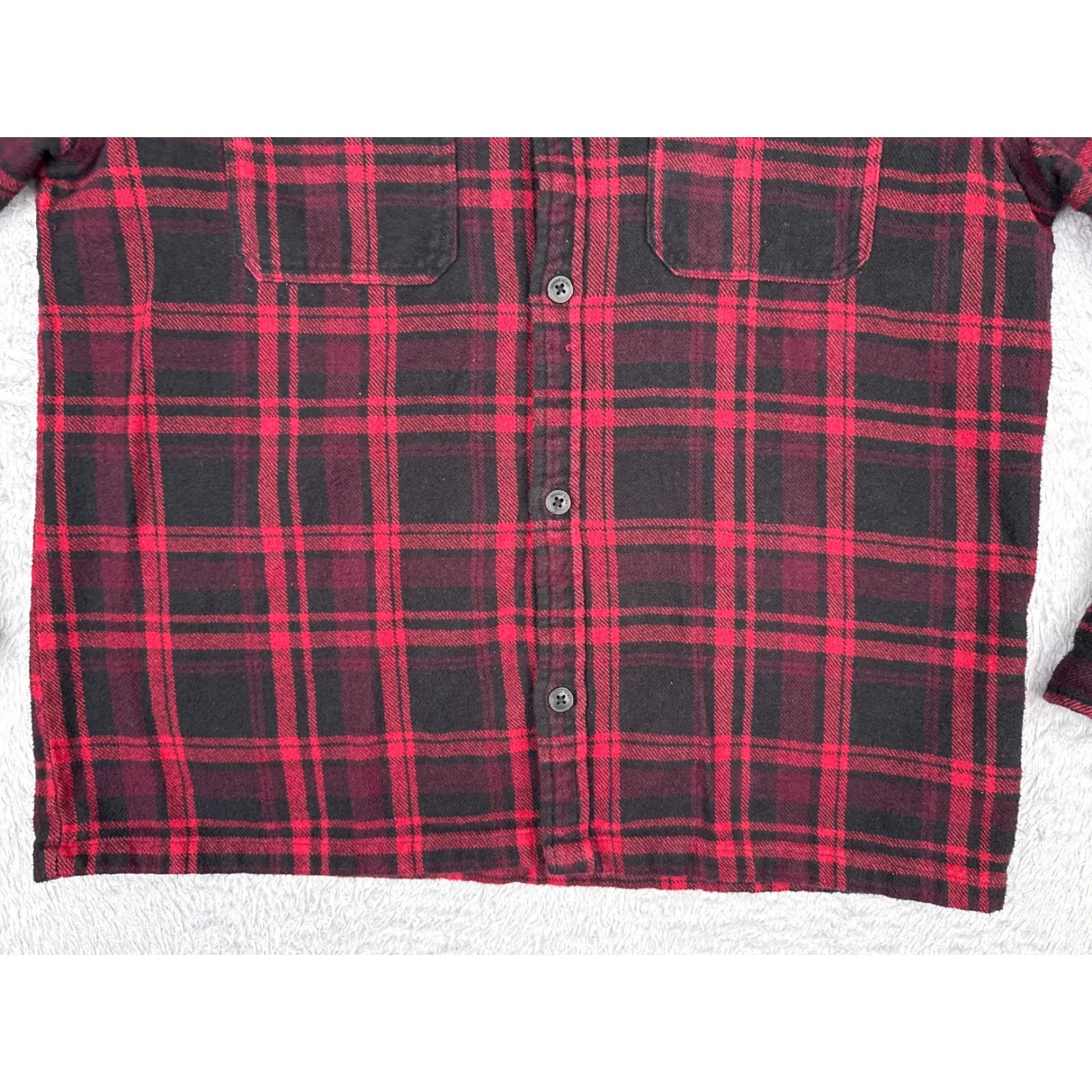 H&M H&M Divided Shirt Men L Red Plaid Flannel Hooded Pockets Button-Up Long Sleeve Casual Workwear Size US L / EU 52-54 / 3 - 5 Thumbnail