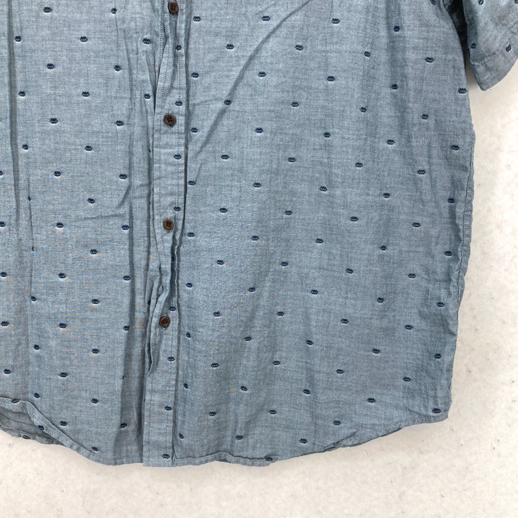 Katin Katin Button Up Short Sleeve Shirt 2XL Blue Dots Surf Preppy Casual Nautical Shirt Size US XXL / EU 58 / 5 - 3 Thumbnail