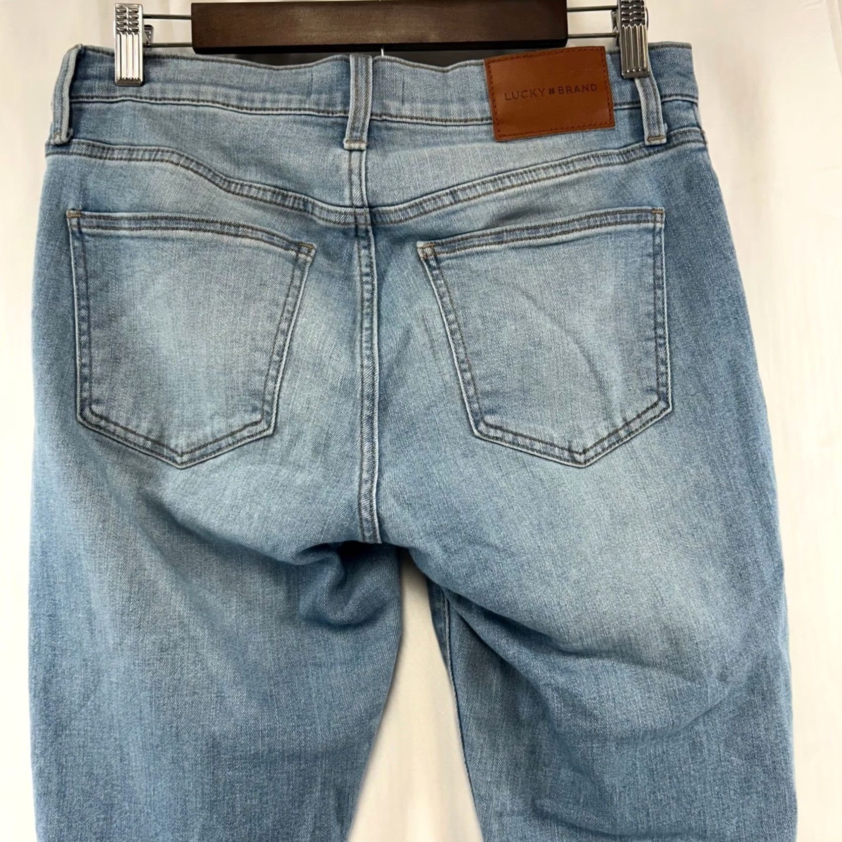 Lucky Brand Lucky Brand Ava Skinny Jeans Womens 8/29 Blue Mid Rise Raw Hem Size 30" / US 8 / IT 44 - 4 Thumbnail