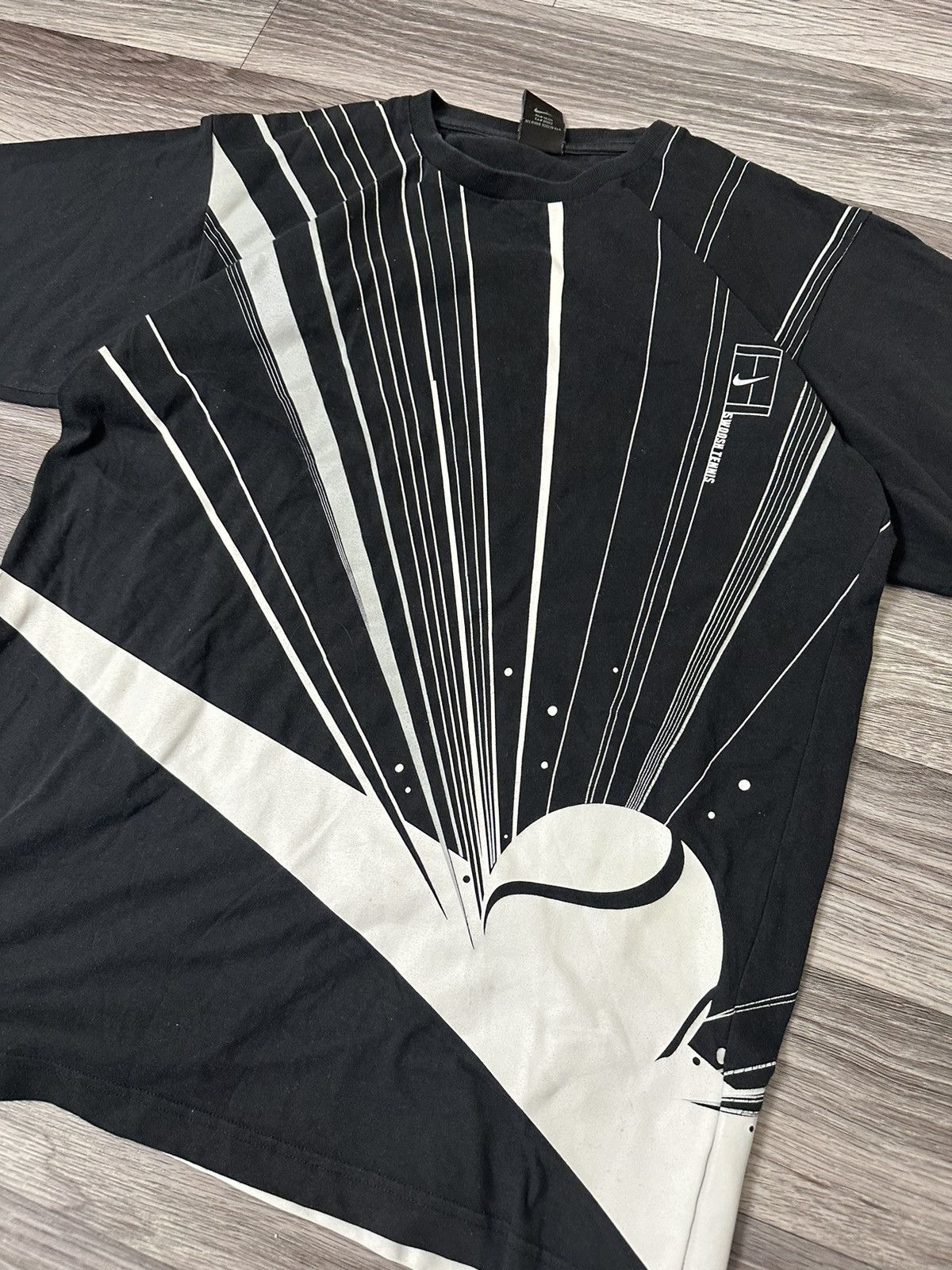 Nike Nike Vintage Y2K tennis big logo t shirt ace on the line Size US L / EU 52-54 / 3 - 2 Thumbnail
