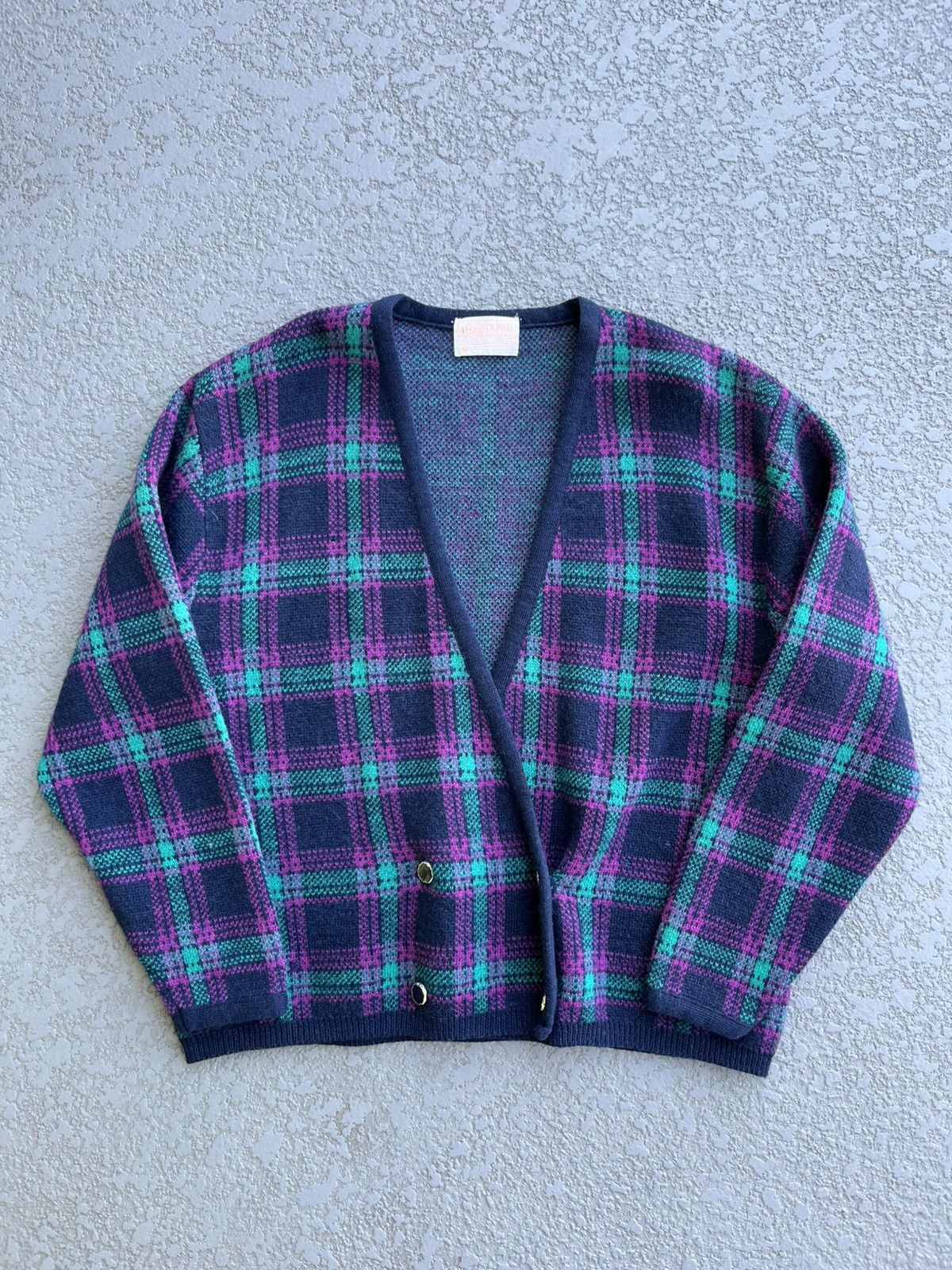 Pendleton Vintage 80s Pendleton Checkered Cardigan Size US L / EU 52-54 / 3 - 1 Thumbnail
