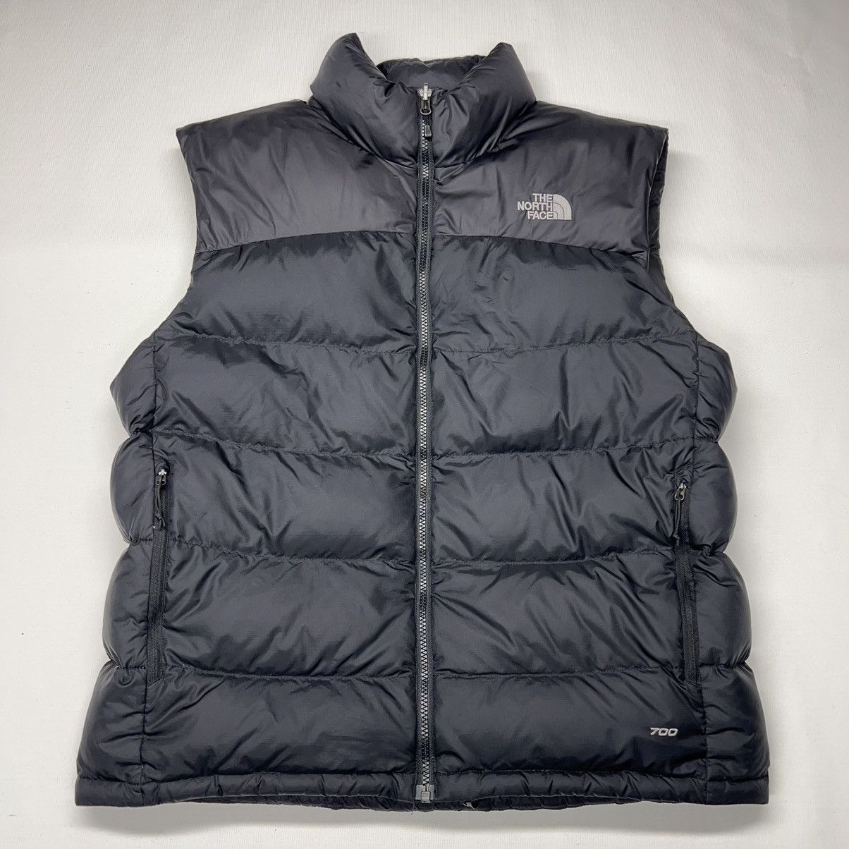 The North saving Face Size Large Black Men 700 Down Puffer Gilet Vest Jacket Used