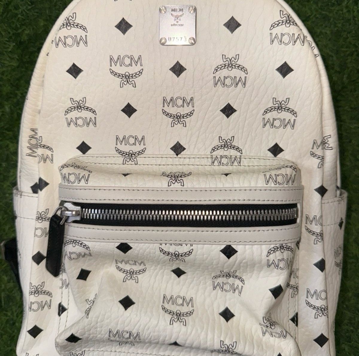 Designer × MCM × Vintage Authentic MCM White/Black Small vintage collectible Coated Size ONE SIZE - 3 Thumbnail