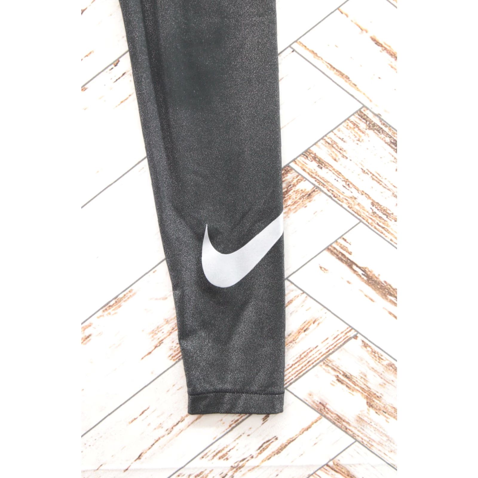 Nike Nike Pro-Cool Leggings Dri Fit Women S Black/Silver Sparkle 881778-010 Size 28" / US 6 / IT 42 - 3 Thumbnail