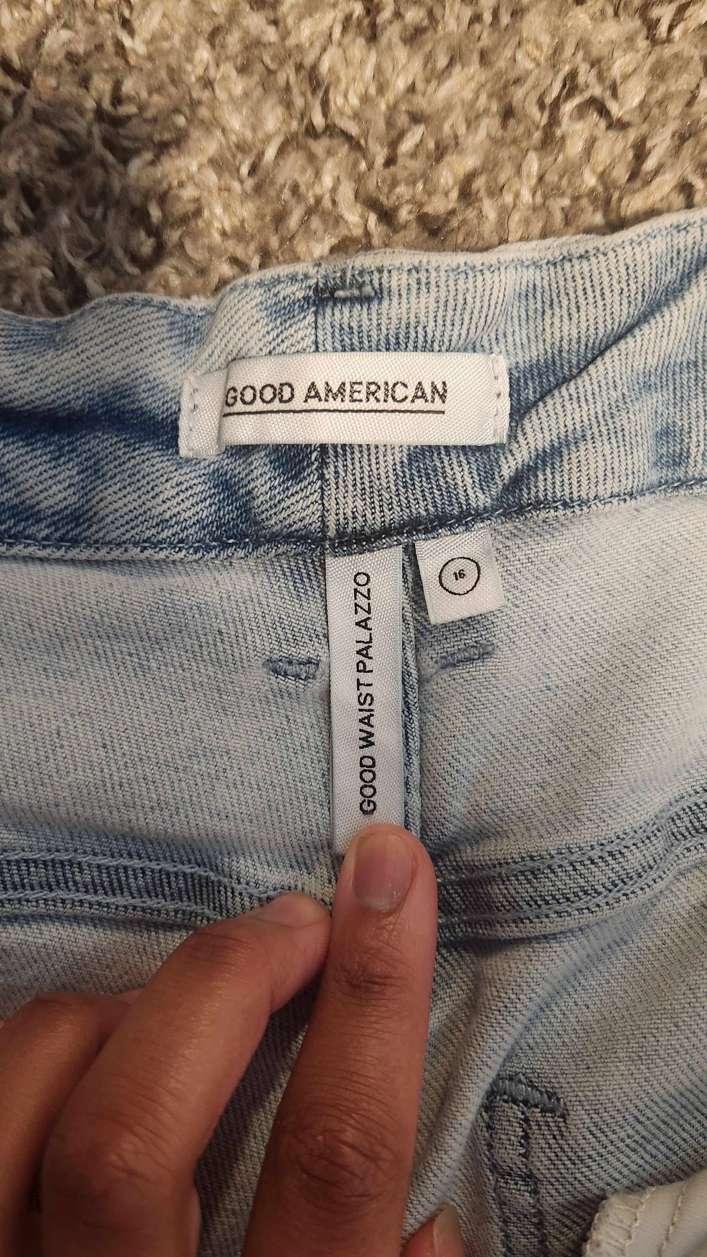 Good American Good American Acid-Wash Palazzo Jeans Size 38" / US 16 / IT 52 - 13 Thumbnail