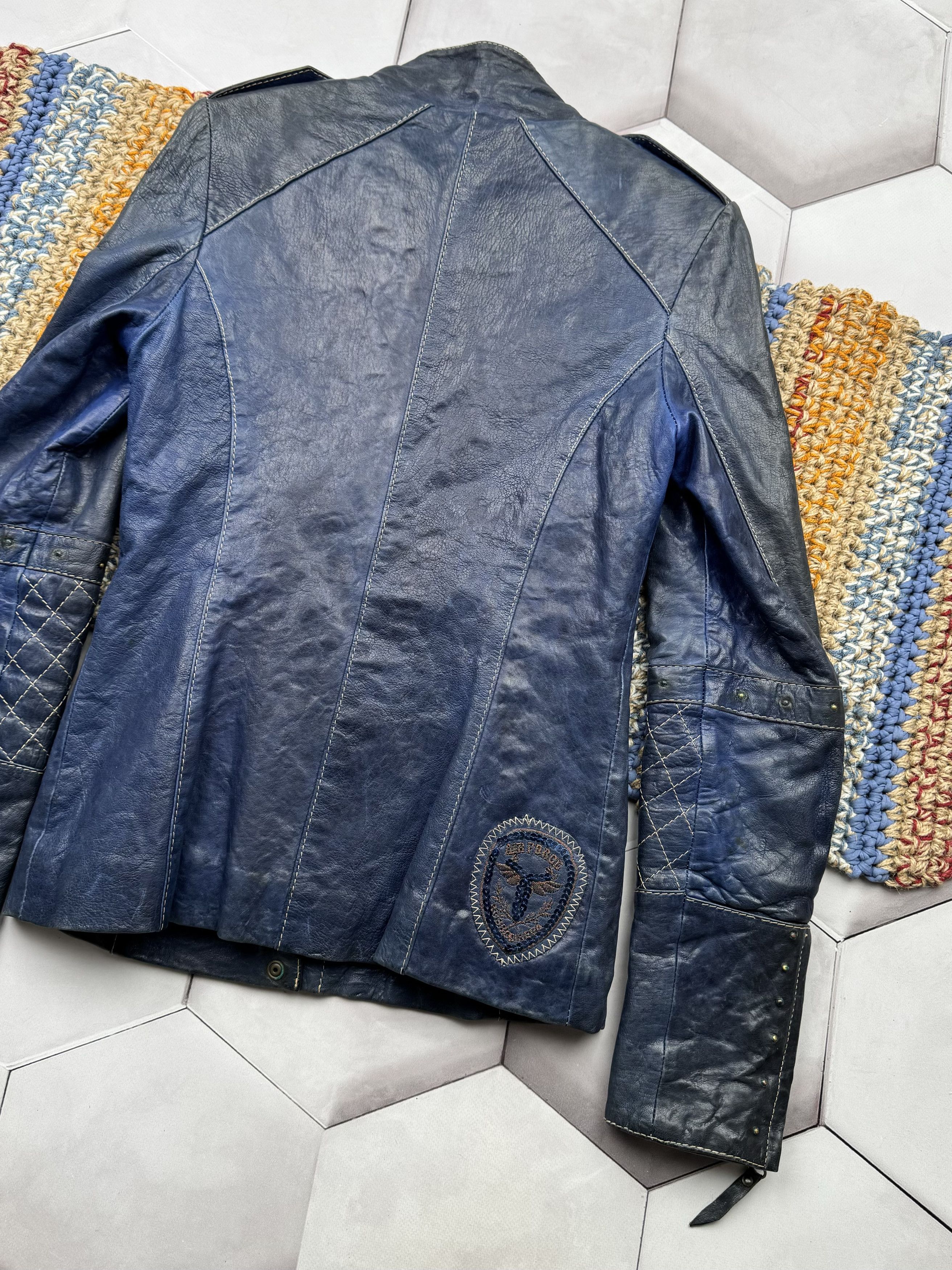 Vintage Vintage Faded Leather Jacket (E4) Size S / US 4 / IT 40 - 10 Thumbnail
