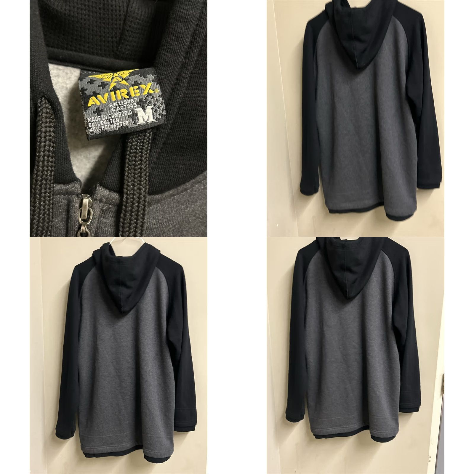 Avirex VINTAGE Avirex Hoodie Medium M Gray Hip Hop 90s 2000s Men Size US M / EU 48-50 / 2 - 8 Thumbnail