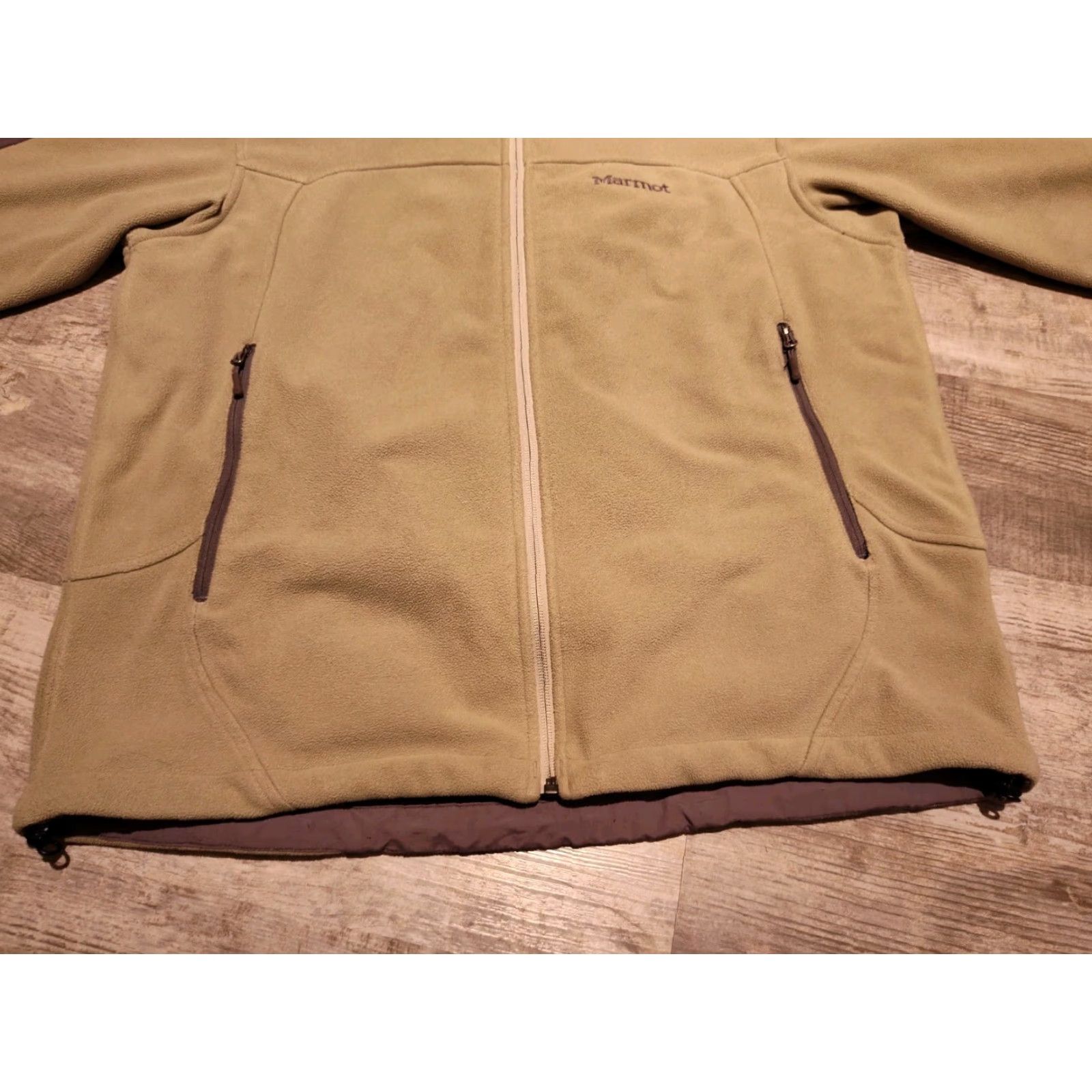 Marmot Marmot Windstopper Jacket Men's Large Gray Green Full Zip Mock Neck Fleece Size US L / EU 52-54 / 3 - 4 Thumbnail