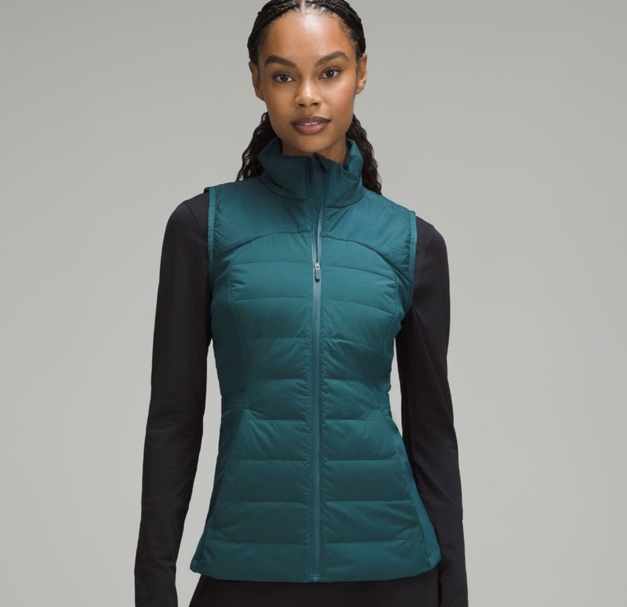 image of Lululemon Down Vest Size 4 in Green, Women's