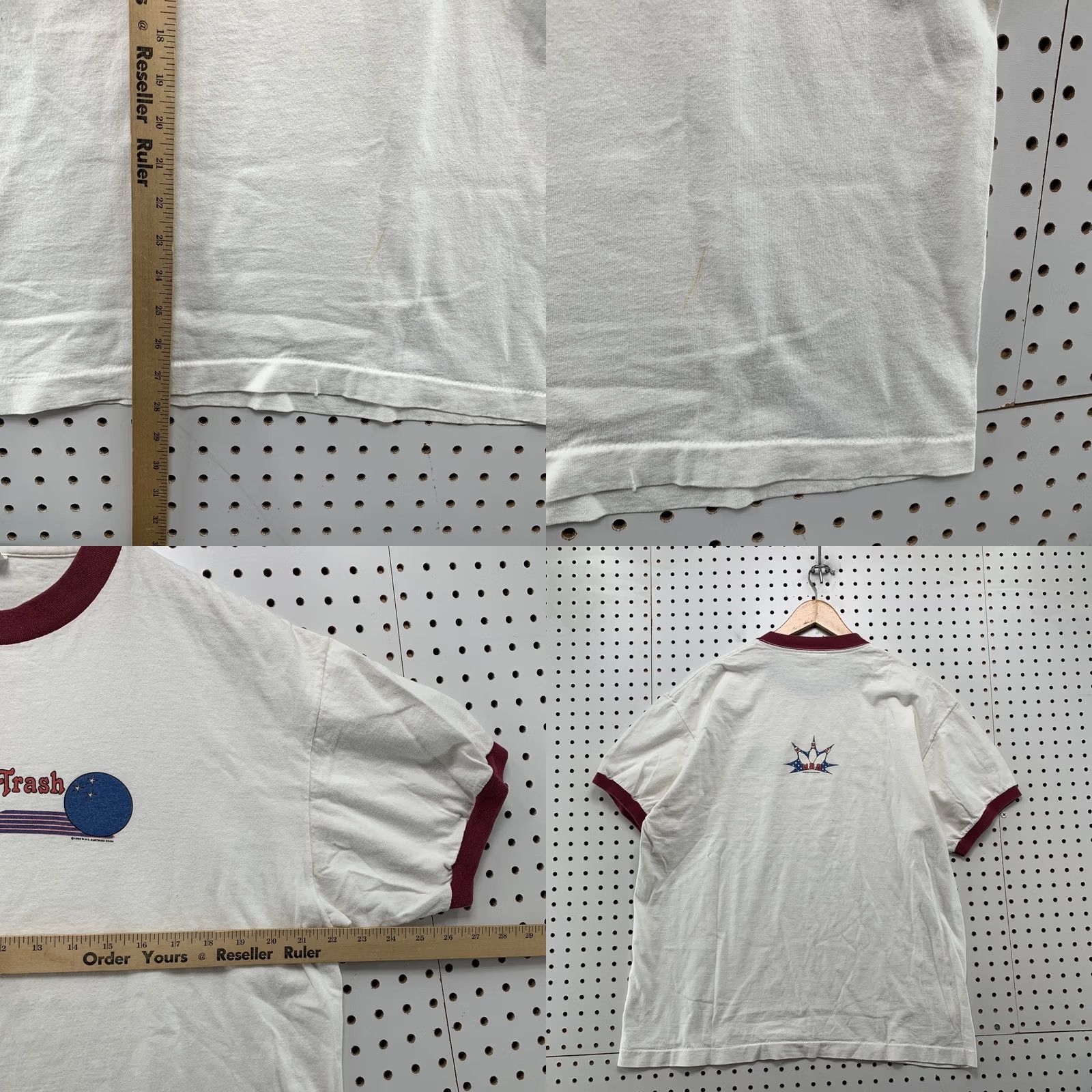 TEE JAYS VINTAGE White Urban Trash America Shirt Mens XL WUT Bowling Graphic Skate 90s Size US XL / EU 56 / 4 - 8 Thumbnail