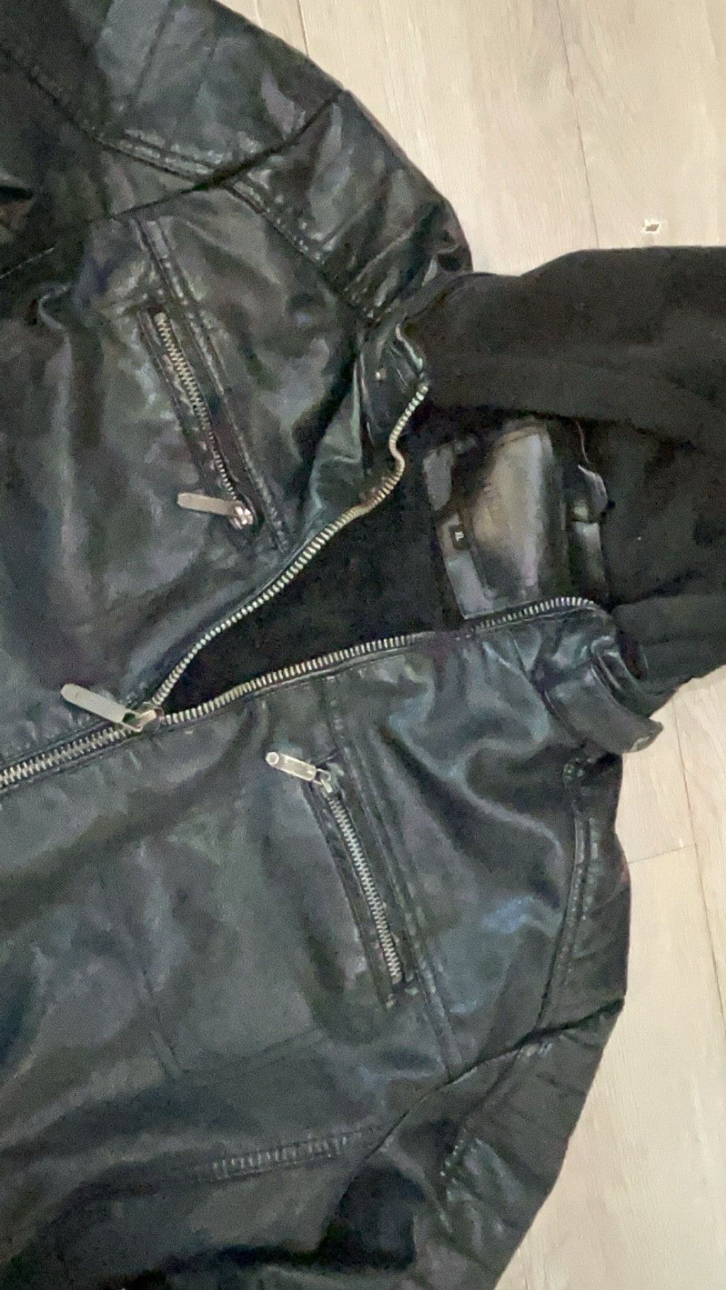 Other American Breed Black Leather Jacket with cozy lining For Men Size US XL / EU 56 / 4 - 3 Thumbnail