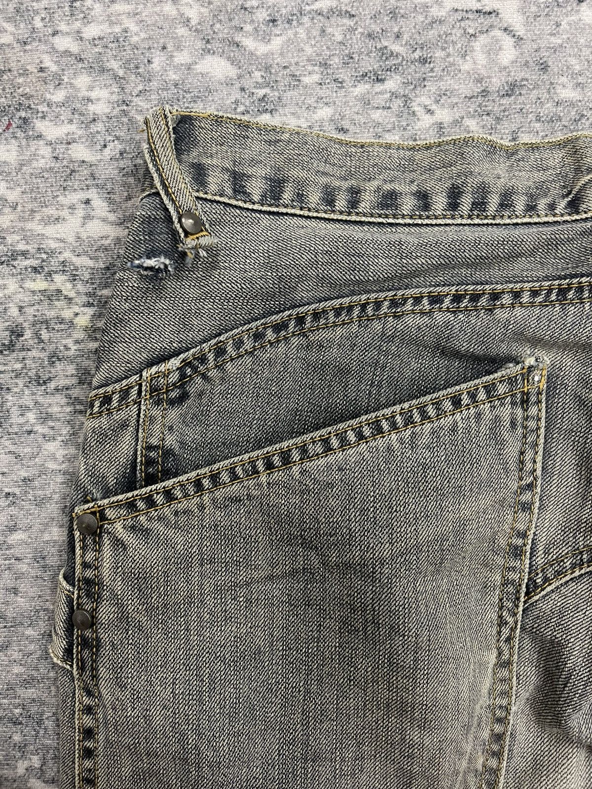 JACKROSE Jack Rose Sick Distressed Flare Jeans s6 Size US 31 - 16 Thumbnail