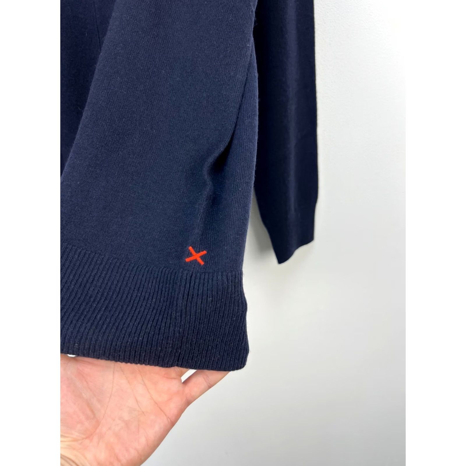CHINTI & PARKER Chinti and Parker Sweater Wool Cashmere Blend Pullover Womens L Dark Navy Casual Knit Long Sleeve Regular Fit 2020s Pattern: Solid Womens Clothing Size L / US 10 / IT 46 - 5 Thumbnail