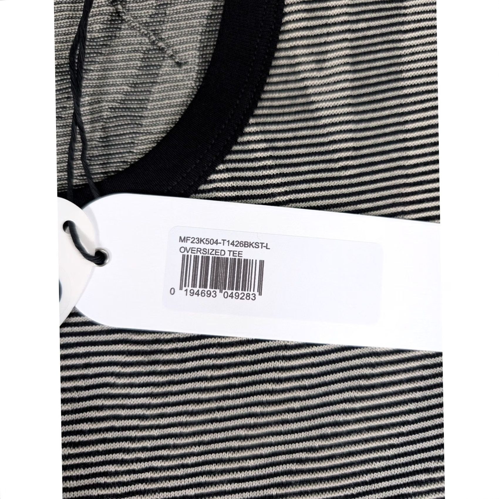 Rta RtA Shirt Mens Large Black Beige Zebra Stripe Holographic Iridescent Oversized Size US L / EU 52-54 / 3 - 6 Thumbnail