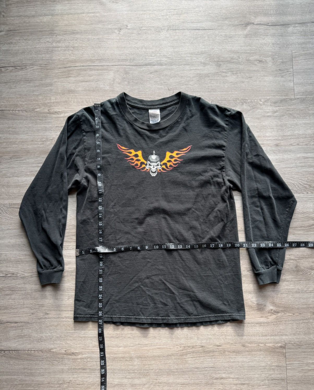 Vintage RARE Sun Faded Vintage Long Sleeve Biker T Shirt Size US L / EU 52-54 / 3 - 4 Thumbnail