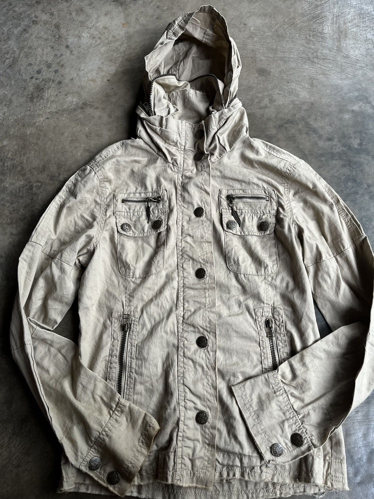 14th Addiction × If Six Was Nine × Le Grande Bleu (L.G.B.) JAPANESE CORNFLAKE BONO GOA STYLE JACKET GOTHIC PUNK STYLE Size US S / EU 44-46 / 1 - 6 Thumbnail