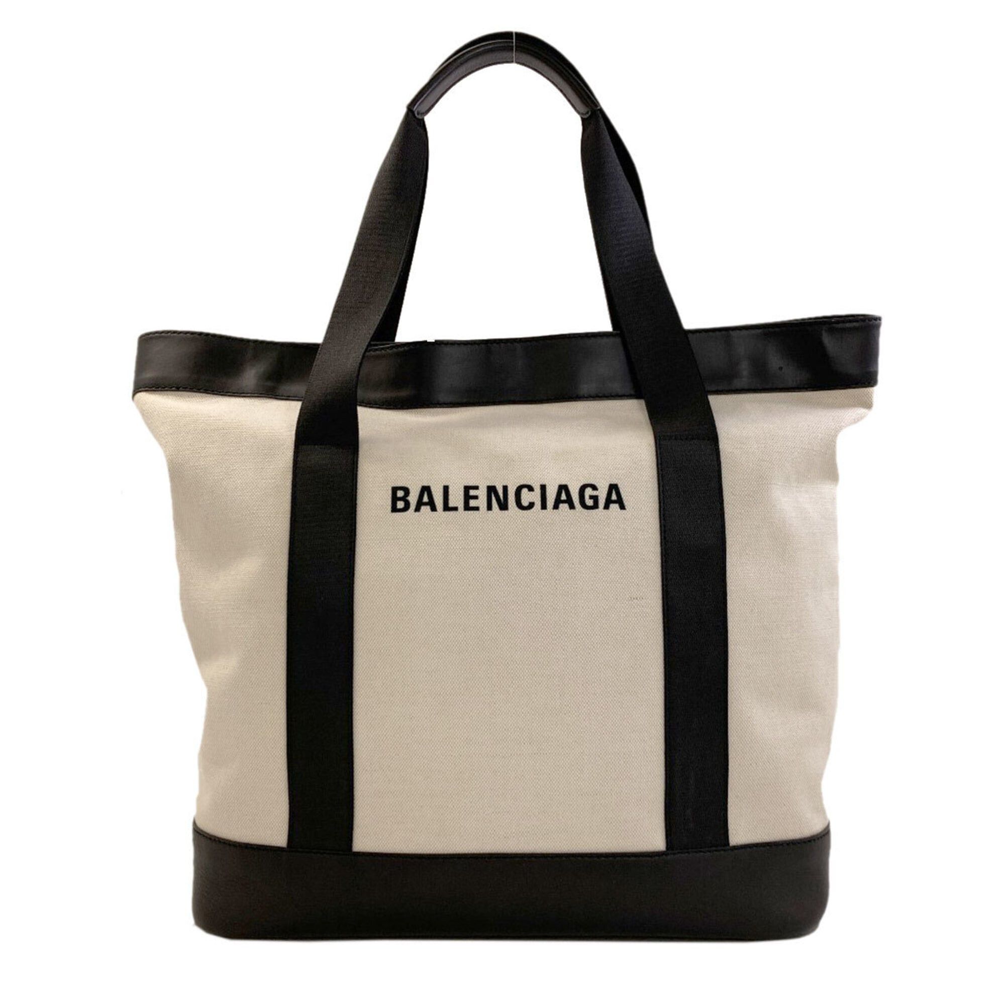 Balenciaga Balenciaga 374767 Navy Tote Bag, Canvas/Leather, Women's BALENCIAGA Size ONE SIZE - 1 Thumbnail